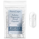 PureCaps USA - Tomme Vegetar Vegan Pullulan Pill Kapsler Størrelse 1: 124; 1.000 Forenede Pills