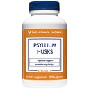 The Vitamin Shoppe Psyllium Huss - Plantago Ovata Fiber supplement, der understøtter regularitet & sund Cholesterol, 840 mg per servering - Gluten Free (300 kapsler)