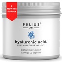 Ultra høj renhed Hyaluronsyre Kapsler 500mg - 95% Natrium Hyaluronat - Meget renset og biotilgængelig - Lav molekylvægt - Ikke-GMO Gæret - 120 Kapsler