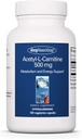 Allergy Research Group Acetyl- L- Carnitin 500mg Supplement - Metabolisme og energistøtte, ALC, fri form Aminosyre, Vegetariske kapsler - 100 Tæl