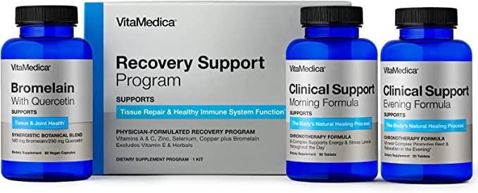 VitaMedica Medica 124; Recovery Support Program Medicine 124; Natural Post Kirurgi Support Supplements Supplements Supplements Medication 124; Clinical Support Medicine 124; Bromelain med Quercetin Medic124; Arnica Montana Medic124; Vitamin A, Vitamin C, Zink124; Gluten Free Medicine 124; Lavet i USA