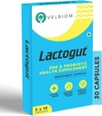 Lactogut Probiotika Supplement for Immunitet og fordøjelsessygdomme, Gut Health Multi Strain og Site-specifik præ-probiotiske formel hjælper i Ibs og Ibd - 30 kapsler