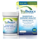 Trubiotika Probiotika til fordøjelse og immunforsvar, understøtter regelmæssighed & hjælper Relieve Abdominal ubehag, Gas & Bloating, 2 Klinisk Studerede Probiotiske Strops, Plus Prebiotika, 60 Kapsler