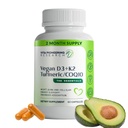 5- in-1 D3- vitamin 2000IE + K2Vital vitamin K2 med gurkemeje og COQ10 - med Avocado pulver til forbedret absorption - hjerte, ben, cellular sundhed støtte