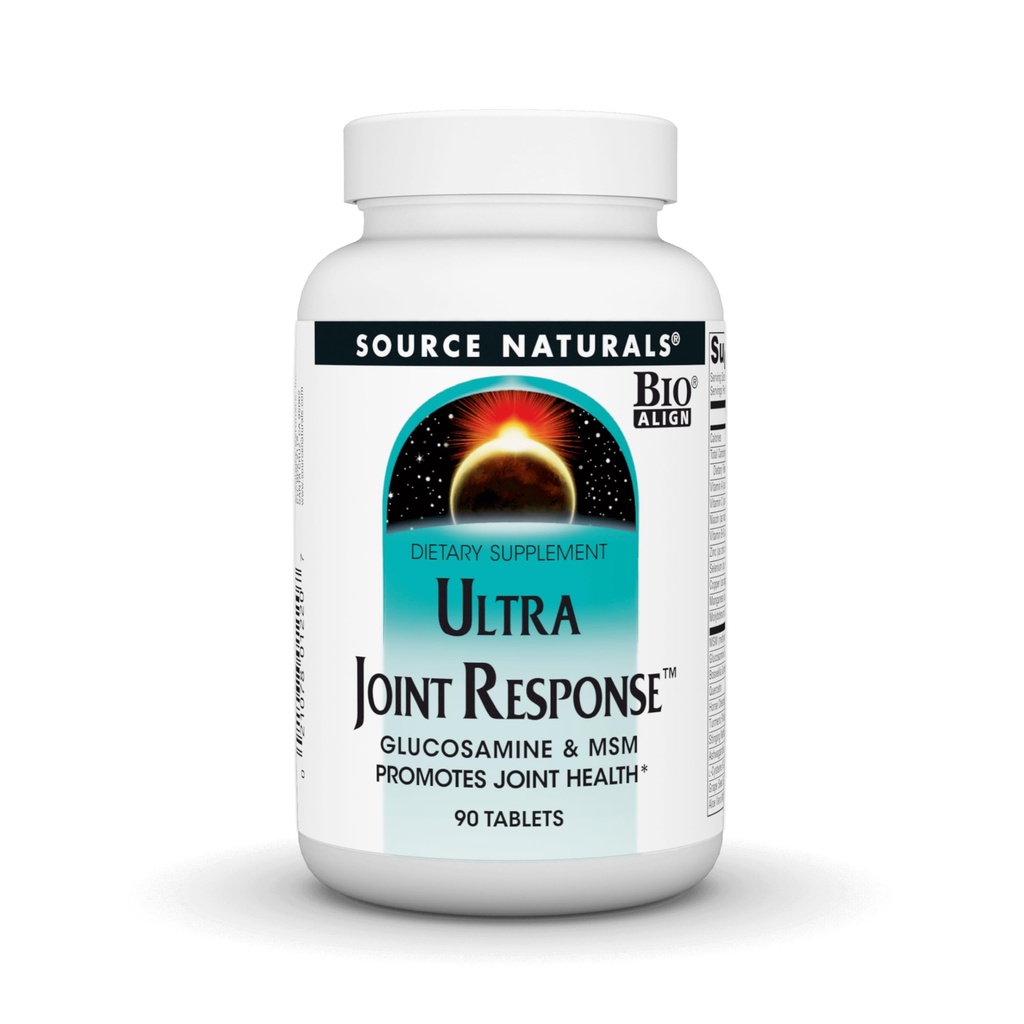 Kilde Naturals Ultra Joint Response, Bio- Justn, Glucosamin og MSM, fremmer fælles sundhed * - 90 tabletter