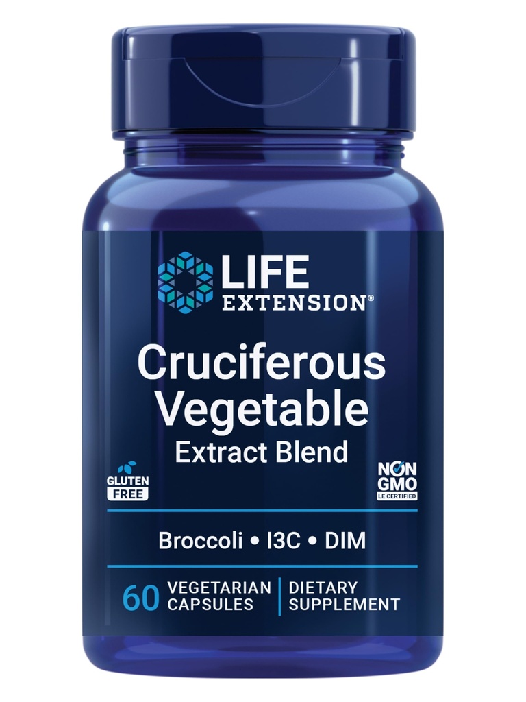 Life Extension Triple Action Cruciferous Vegetabilske ekstrakt, 60 Vegetariske kapsler - Hjælper med at opretholde DNA sundhed & Already- Sunde Hormoner Niveauer - Non- GMO, Gluten- fri, Vegetar