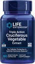 Life Extension Triple Action Cruciferous Vegetabilske ekstrakt, 60 Vegetariske kapsler - Hjælper med at opretholde DNA sundhed & Already- Sunde Hormoner Niveauer - Non- GMO, Gluten- fri, Vegetar