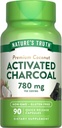 Nature 's Truth Aktiveret Charcoal Capsules Note 124; 90 Greve Note 124; Non- GMO & Gluten Free Supplement