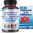 Coenzym Q- 10 Rød Gær Rice Quercetin Magnesium Malat, Glycinat, Citrat - Made in USA