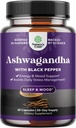 Bedste Ashwagandha Root Powder kapsler 1300 mg - Premium afslapning søvn naturligt supplement - Calming Energy Forynge 100% Pure Potent Ingredienser til kvinder og mænd 30 Servering pr Container