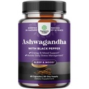 Bedste Ashwagandha Root Powder kapsler 1300 mg - Premium afslapning søvn naturligt supplement - Calming Energy Forynge 100% Pure Potent Ingredienser til kvinder og mænd 30 Servering pr Container