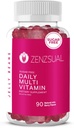 ZENZSUAL Daily Multivitamin Jellybeans - Chewable, Sugar- Free, og Vegetarian-Friendly Dietary Supplement- Immunity Support, Wellness Delight, Gelatin- Free (90 Natural Mix Berry- Flavored)