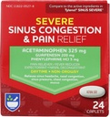 Rite Aid Daytime Svær Sinus Congestion & Pain Relief - Acetaminophen, 325 mg - 24 Caplets - 124; Multi- symptom Non- Drowsy - 124; Relief - 124; Cold and Influenza - 124; Cold & Sinus Medicin til voksne