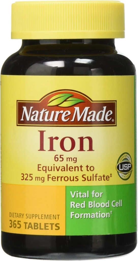 Nature Made Iron 65 mg, 365 tabletter