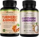 Nature 's Base Gurkemeje & Ginger 240 ct + Glucosamin Chondroitin 90 læ