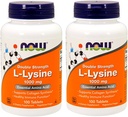 Now Foods L- Lysin 1000mg, 100 tabletter (pakke med 2)