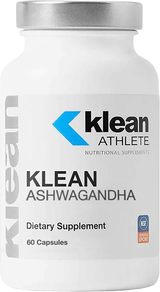 Klean Atlete Klean Ashwagandha - til lejlighedsvis stress - understøtter tilpasning til træning * - Adaptogen Blend - Vegan & Non GMO - 60 kapsler