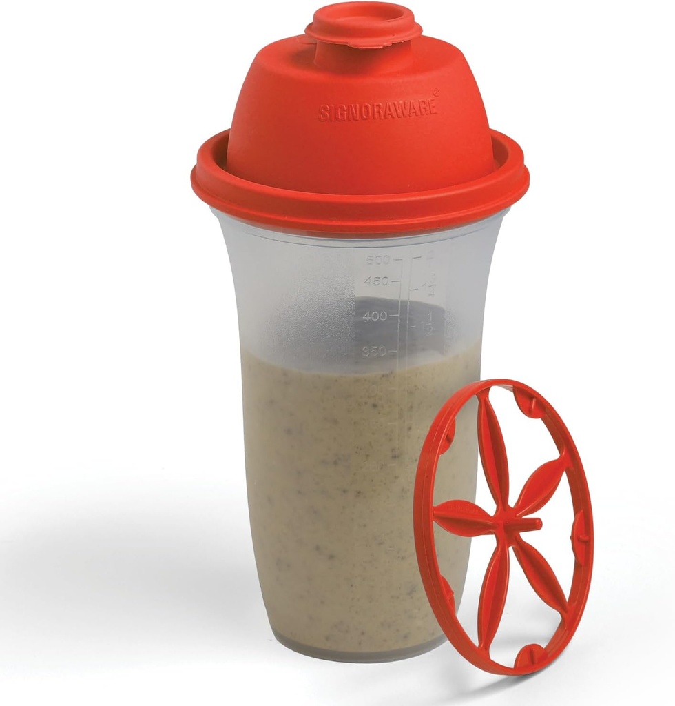SIGNORA WARE Shaker Flasker er 124; 17- Ounce Plastic Protein Shake Flaske til Meal udskiftning Shakes & Smoothies, drikkevarer, blanding Salat Dressing & Sauces, Margarita, & Mere