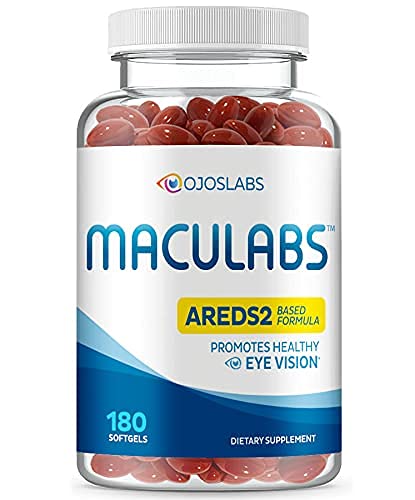 Eye Vitamin - AREDS 2 baseret formel - Eye Vitamin med Lutein & Zeaxanthin til Macular Health - Vision Kosttilskud til voksne - 180 Softgels Support & Care for Eyes - Made in USA