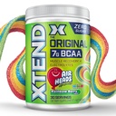 Xtend Original BCAA Powder Airheads Rainbow Berry Flavor, 7g BCAA og 2,5 g L- Glutamin, Sukker Free Post Workout Muscle Inddrivelse Drik med Aminosyrer til mænd og kvinder, 30 Servering