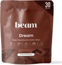Beam Dream Sleep Powder, L- Theanin, Apigenin, Reishi og Magnesium, Tredjeparts testet Natural Sleep Aid & Sleep Supplement for Deep Sleep, Afslapning og Inddrivelse, Natural Sleep Support, 30 Serveringer