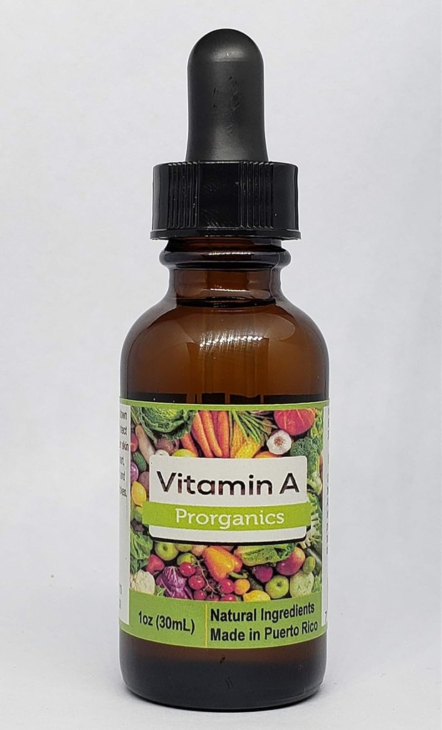 Sjælden 1oz Organic Liquid Vitamin A af Prorganics.