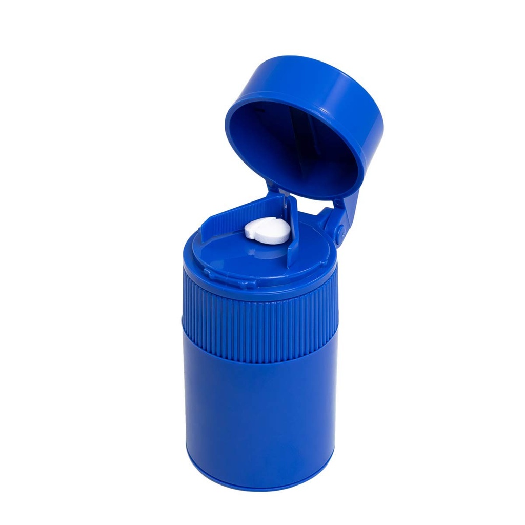 EZY DOSE Pill Crusher og Cutter til hunde og kæledyr, Daglig brug, Safely Cuts and Crashs Pills, Vitamin og Tablets, Nøjagtig og nem skæring, Great for at skjule medicin i Treatings, Blå, BPA Gratis
