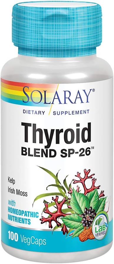 SOLARAY Thyroid Blend SP- 26; Herbal Blend w / Cell Salt Nutrients to Help Support Sund Thyroid Funktion
