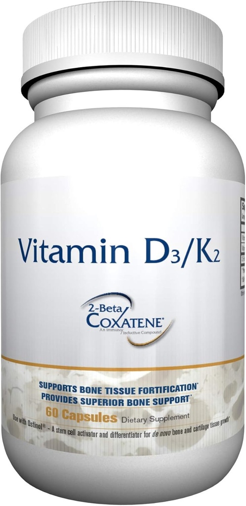 ZYCAL vitamin D3 / K2 tillæg (60 kapsler), Forbedre din ben og fælles sundhed, Superior ben støtte, fremme sund funktion, boost dit immunsystem, non-GMO, glutenfri