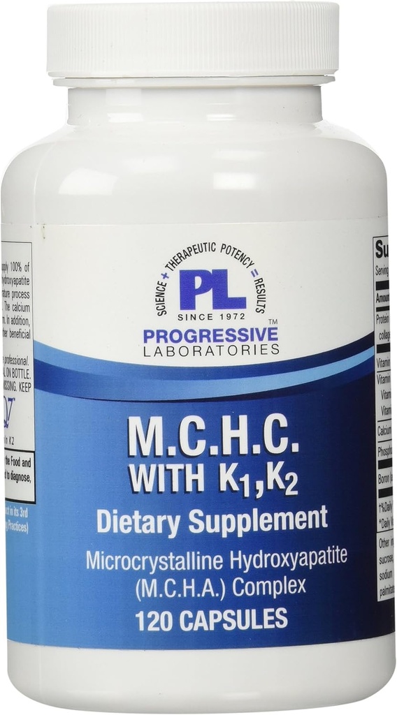 Progressive Labs MCHC med K1 og K2 Supplement, 120 Tæl