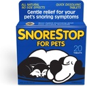 SnoreStop for kæledyr 20 tyggetabletter I Natural Anti-snorken Solution I Snore Relief for Dogs Cats I Stop Snoring Aid I Sleep Remedy I Device Free I Hjælper Stop Snores I Anti- snore Aid