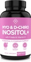 Oplys Myo- Inositol & D- Chiro Inositol tillæg for kvinder - 40: 1 Ratio Plus Folat og D-vitamin - Support Sund Hormonal Balance, Regelmæssige cykler, og Ovarie Sundhed - 30-dages forsyning