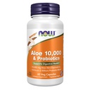Now Foods Kosttilskud, Aloe 10.000 & Probiotika med 10-stamme (5 milliarder) Probiotisk Blend, 60 Veg kapsler