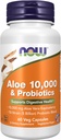 Now Foods Kosttilskud, Aloe 10.000 & Probiotika med 10-stamme (5 milliarder) Probiotisk Blend, 60 Veg kapsler