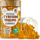 BioVit L Tyrosine Gummies - Aktiveret Aminosyre L Tyrosine Supplement - Naturlig Focus, Mood og Energy Supplement for børn og voksne - L-Tyrosine 1000MG per servering, 500MG per Gummy - 60 Vegansk Gummies