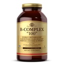 Solgar B- Complex "100", 250 Vegetabilske kapsler - Nervesystemet Support - Understøtter energi Metabolisme - Non-GMO, Vegan, Gluten Free, Dairy Free, Kosher - 250 Servere