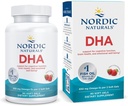 Nordic Naturals DHA, Strawberry - 90 Soft Gels - 830 mg Omega-3 - High-Intensity DHA Formel for Brain & Nervøs System Support - non-GMO - 45 Serveringer