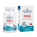 Nordic Naturals DHA, Strawberry - 90 Soft Gels - 830 mg Omega-3 - High-Intensity DHA Formel for Brain & Nervøs System Support - non-GMO - 45 Serveringer