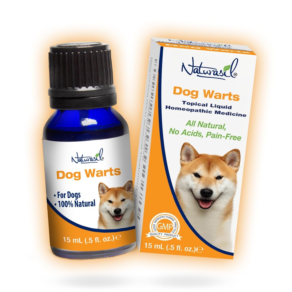 All- Natural Hund Warts Remover by Naturasil - Pure Thuja & Plant Ekstrakter til topic Wart & Skin Blemish Remover på Kæledyr 124; Fast- Actioning, Gentle & Pain- Free Measuds 124; Ingen Acids Measures 124; Safe for Dogs 3 + Months Measures 124; 15mL