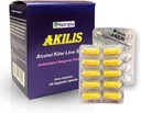 Akilis Antioxidant Lever Support Pills (100 Vegi Caps, 33 Doser) - øger inddrivelse efter at have drukket for bedre morgener, Detox & Reparation med Hovenia Dulcis, Milk Thistle, Glutathione og 16 Ingredienser