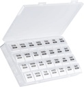 Månedlig Pill Organizer, 28 dag Pill Box 1 tid en dag med støv- bevis sag, Store 4 uger en måned Pill Case Container, Daglig Vitamin Case Box for piller / Medicin / Fish Oil / Supplements