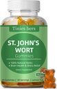 St John 's Wort Gummies 500mg, Sugar Free Gummies for adult Kids, Best Herbs Gummies for Brain and Stress Relief, Non- GMO, Gulten Free, Vegan, Pectin, 60