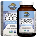 Livets Multivitamin til Mænd - Vitamin Code 50 & Wiser Mænd Raw Whole Food Vitamin Supplement med Probiotika, Vegetar, 120 Kapsler
