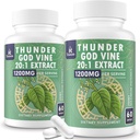 1200 MG Thunder God Vin Root Extract 20: 1 Supplement, Tripterygium Wilfordii Herbal Supplement, Vegan Formel med Lei Gong Teng Extract, 120 Kapsler