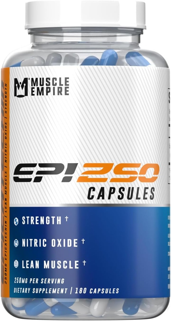 Epicatechin Extract Kapslerne er 124; EPI 250mg er 124; 180 piletal er 124; understøtter Lean Muskelvækst, nitrogenoxid Booster & Myostatin Inhibitor