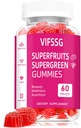 Frugter og grøntsager Supplement - Frugter og grøntsager Gummier (60 gummies), 16 Superfrugter & 15 Grønsager, Frugt og grøntsager, Frugt og grøntsager, ikke-GMO, Pectin- baseret, Gluten- fri, ikke flere kapsler
