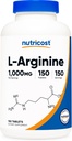 Nutricost L- Arginin 1000mg, Aminosyretabletter (150 tabletter)