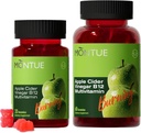 Apple Cider Vincious Gummies B12 Multivitamin, ACV supplement Gummy Vitamin, Vegetarisk tillæg for kvinder & mænd, Ikke GMO, Support Normal Energy Nivels & Gut Health 60 Gummies (90)