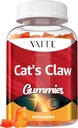 Katte Claw Herbal Kosttilskud 1000mg Gummies - Uncaria Tomentosa Extract, Vegansk Immunstøtte, Fælles Sundhed, Inflammatorisk Balance, Samlet Wellness, Sugar- Free, Gluten- Free, 60 Chewables