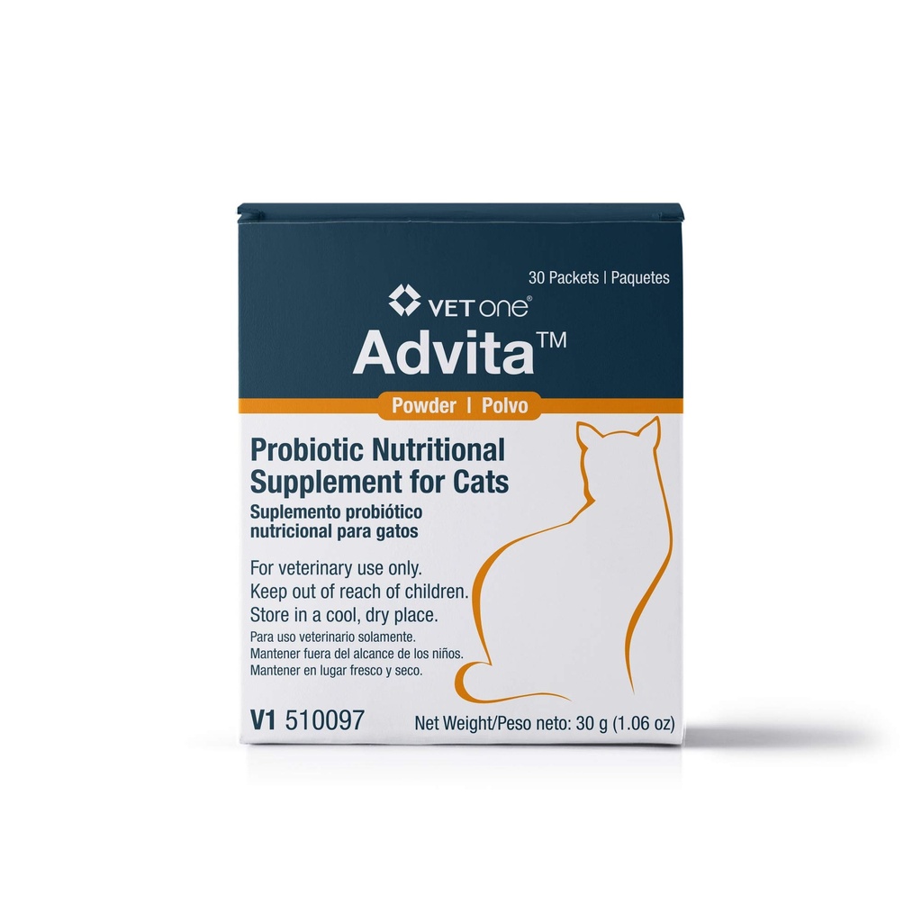 VetOne Advita Powder Probiotisk næringstilskud til katte - 30 (1 gram) pakker